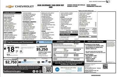 2026 Chevrolet Silverado 1500 RST