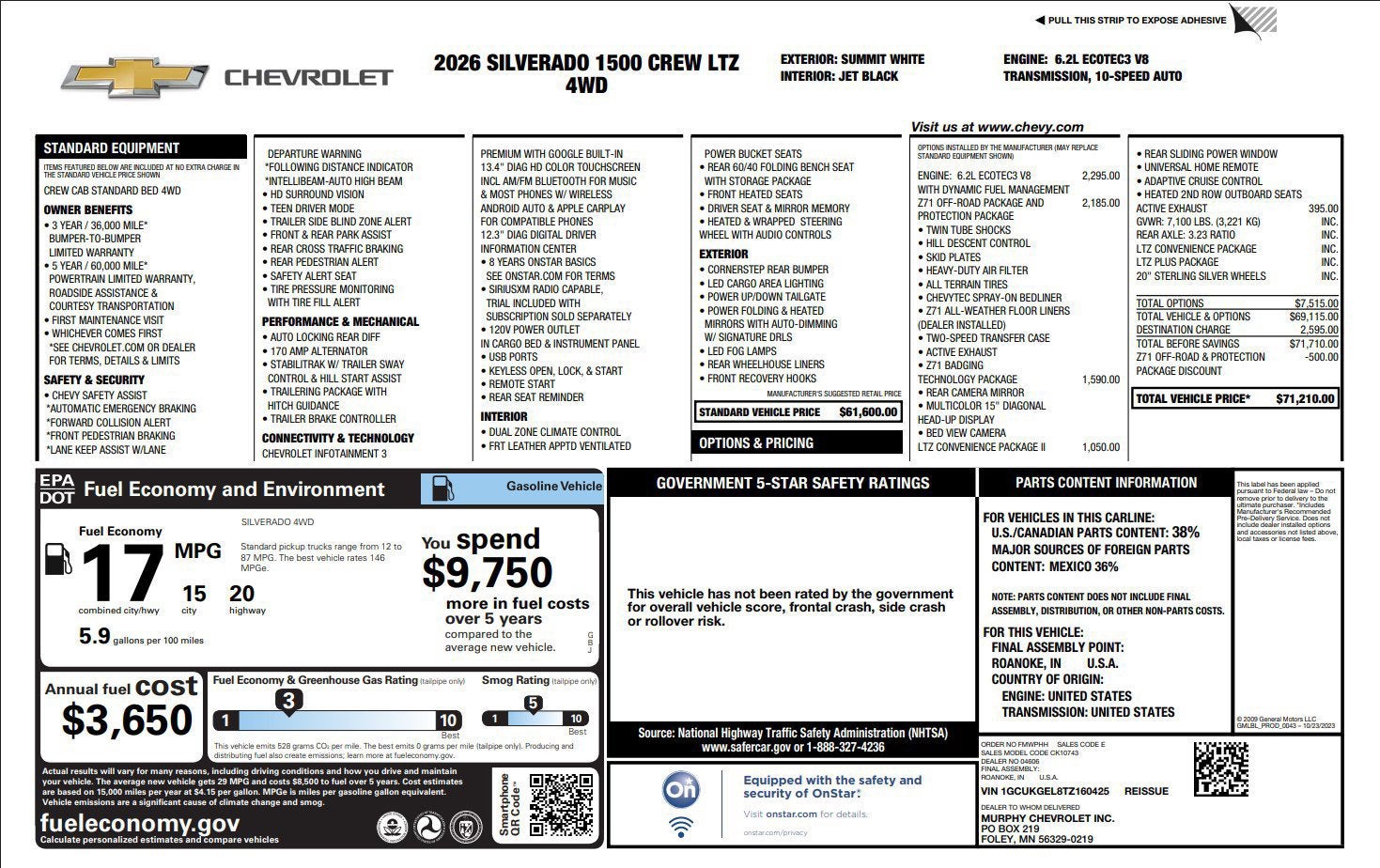 2026 Chevrolet Silverado 1500 LTZ