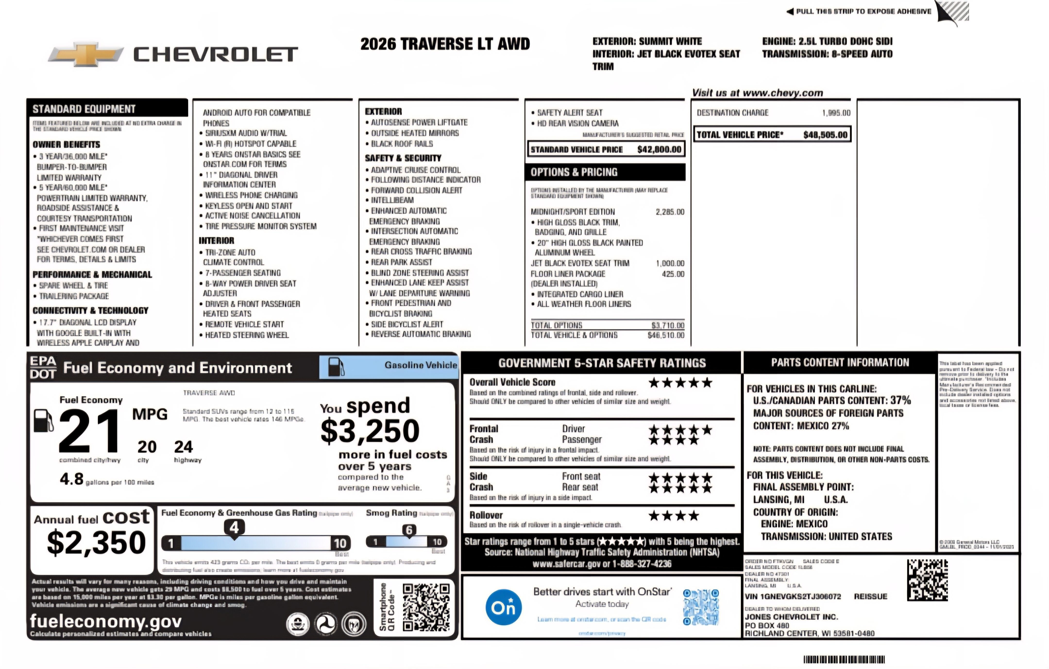 2026 Chevrolet Traverse LT