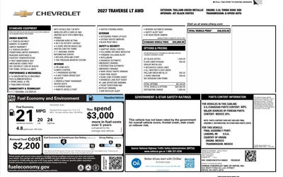 2027 Chevrolet Traverse LT