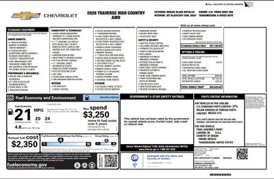 2026 Chevrolet Traverse High Country