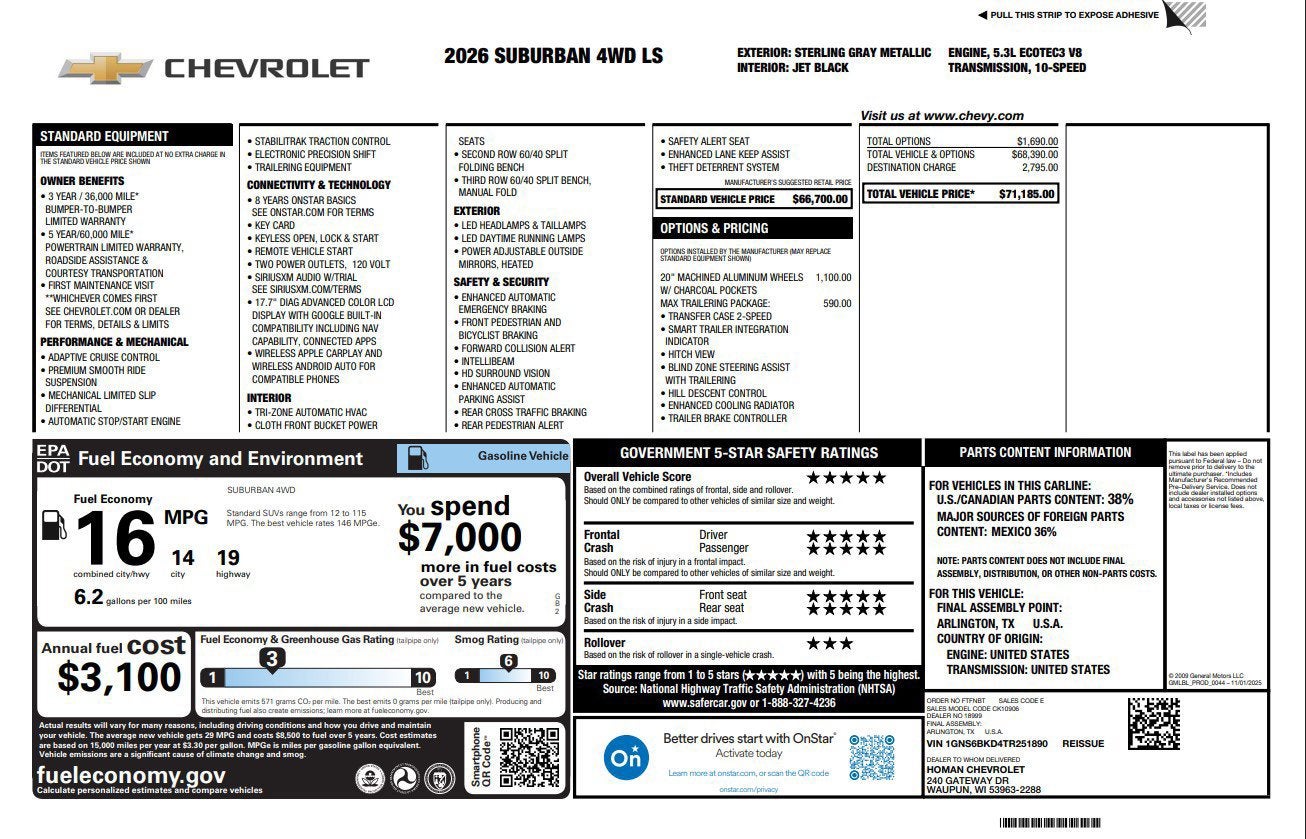 2026 Chevrolet Suburban LS