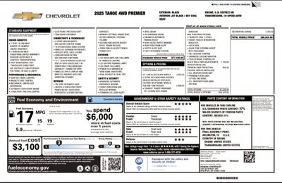 2025 Chevrolet Tahoe Premier