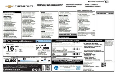 2026 Chevrolet Tahoe High Country