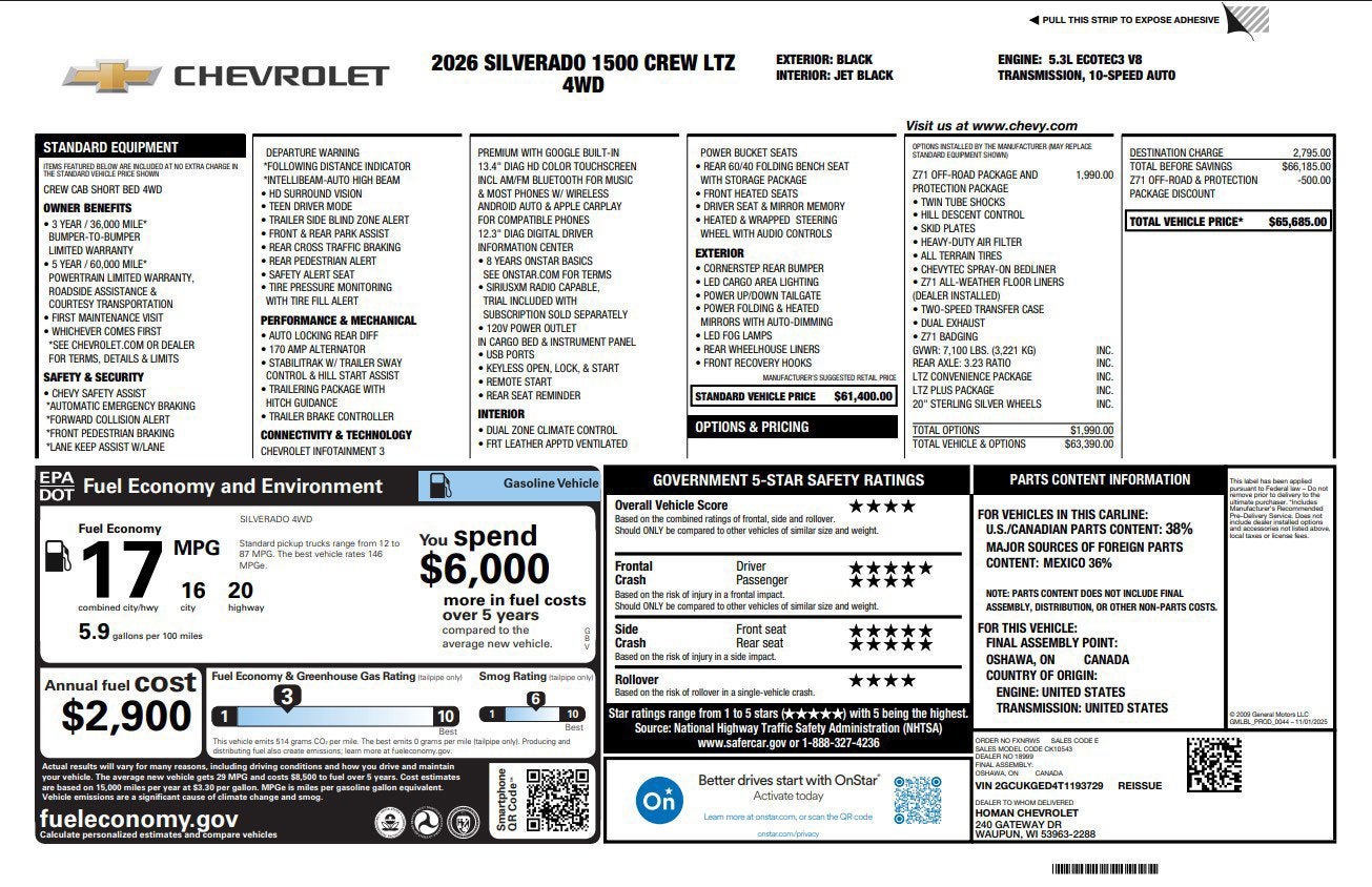 2026 Chevrolet Silverado 1500 LTZ