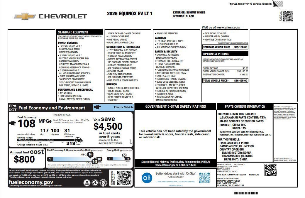 2026 Chevrolet Equinox EV LT