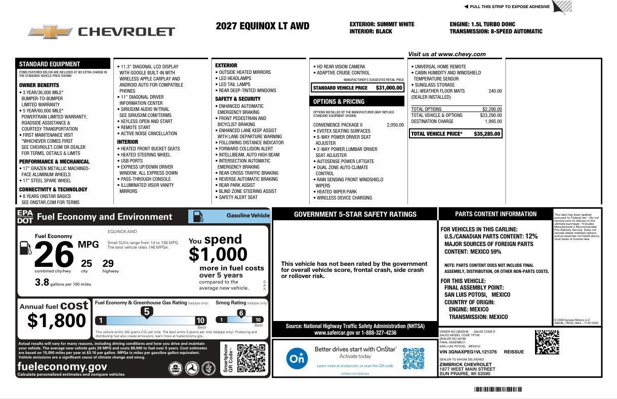 2027 Chevrolet Equinox LT