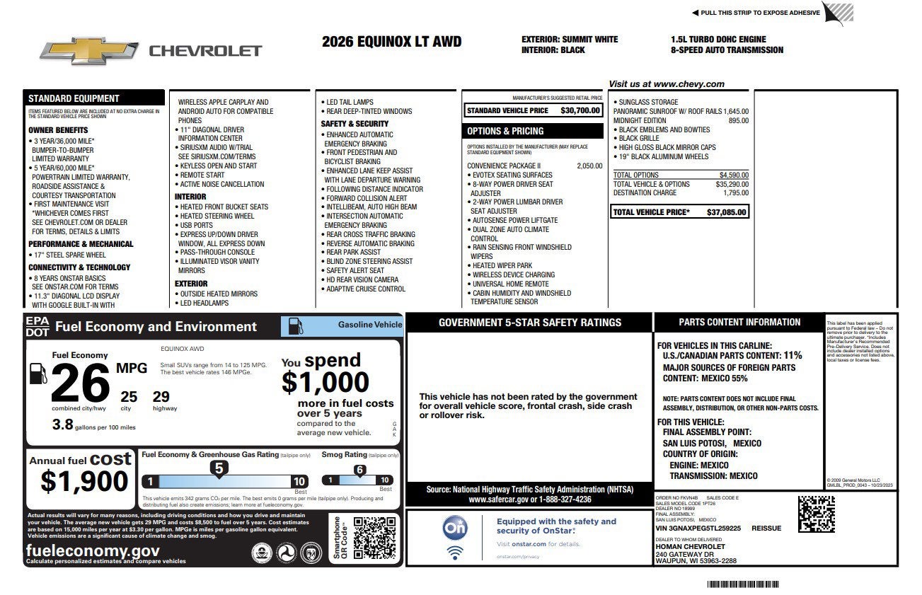 2026 Chevrolet Equinox LT