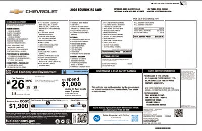 2026 Chevrolet Equinox RS