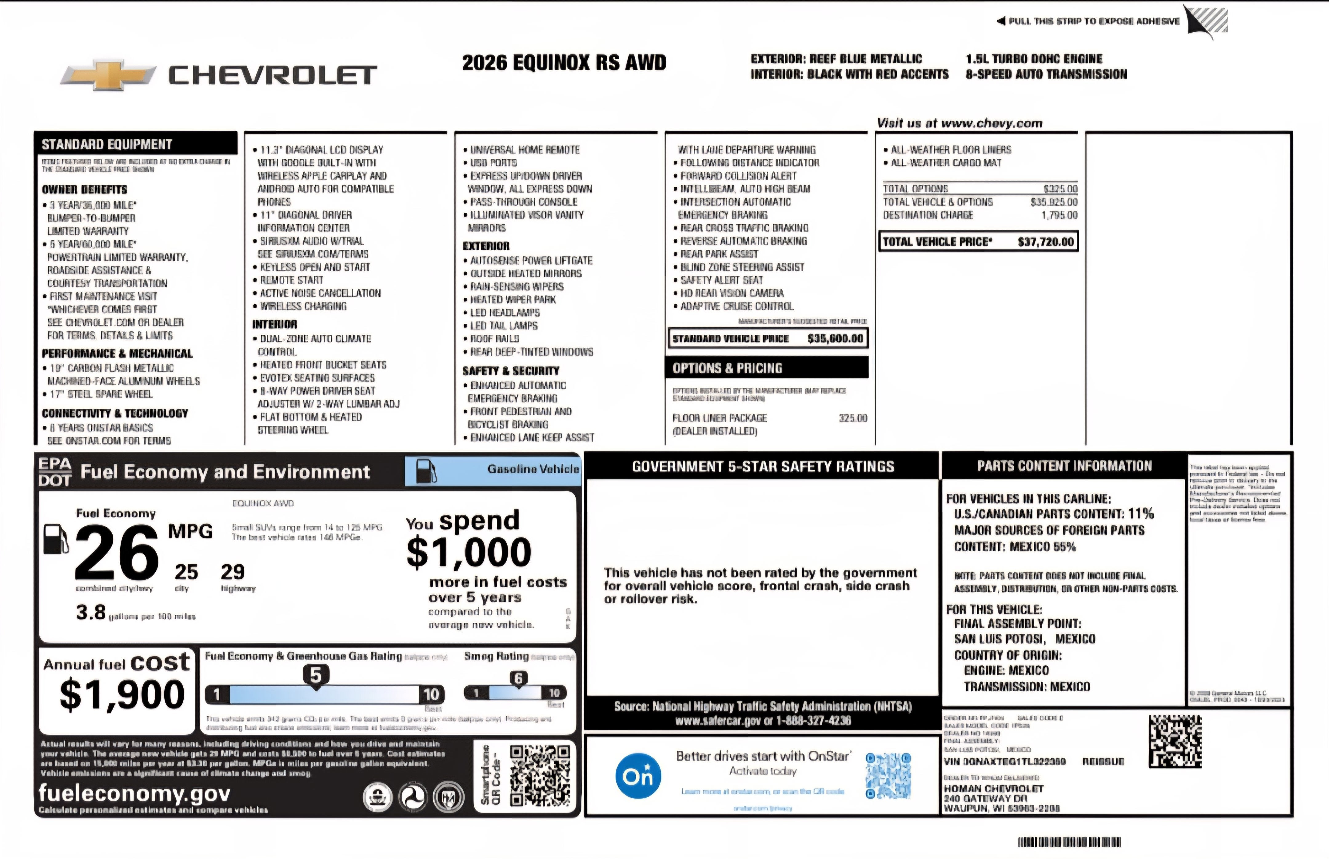 2026 Chevrolet Equinox RS