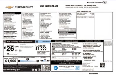 2026 Chevrolet Equinox RS