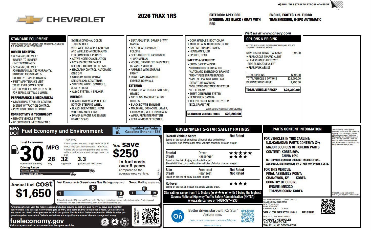 2026 Chevrolet Trax 1RS