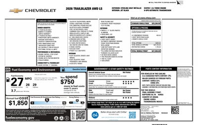 2026 Chevrolet Trailblazer LS