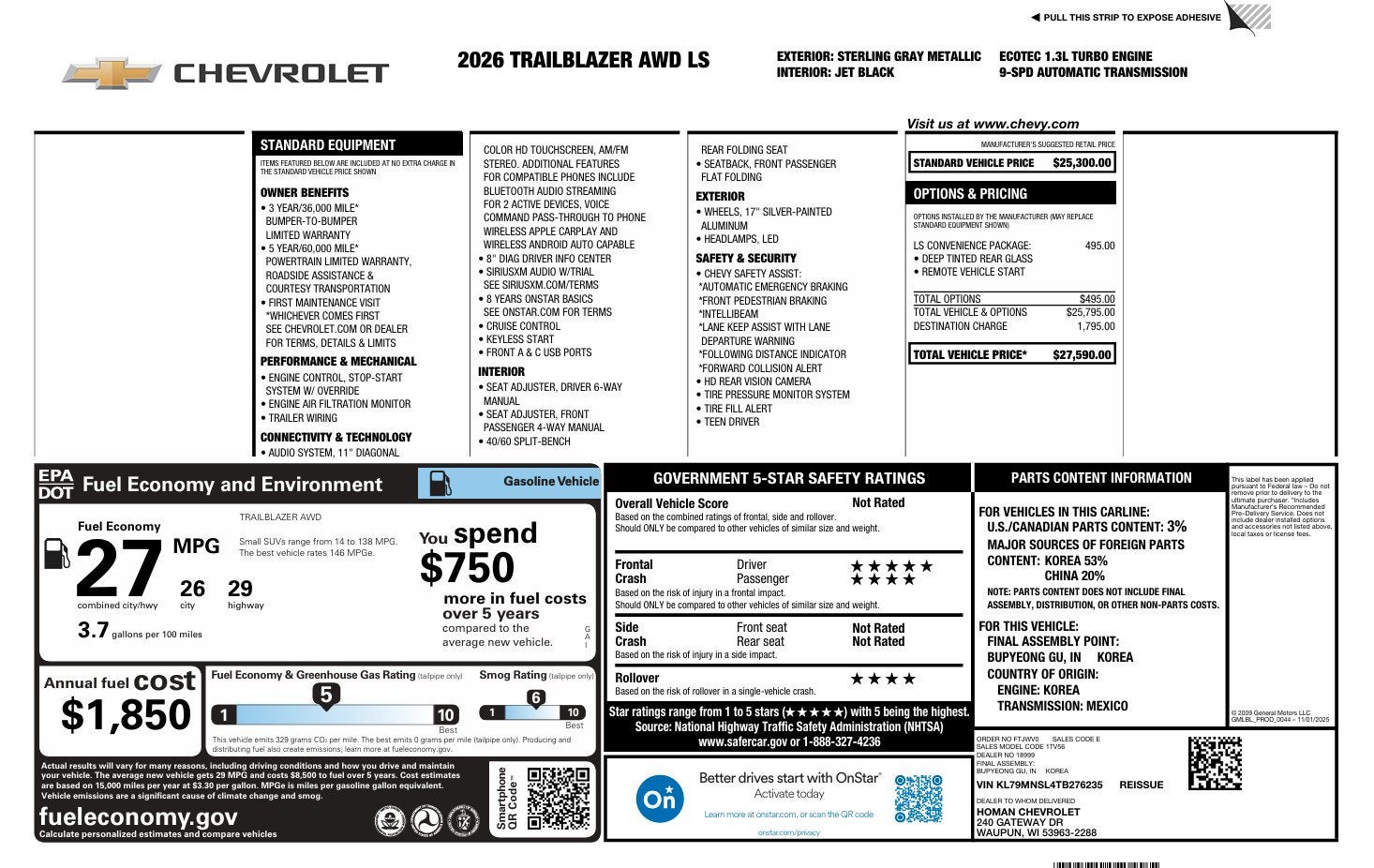 2026 Chevrolet Trailblazer LS